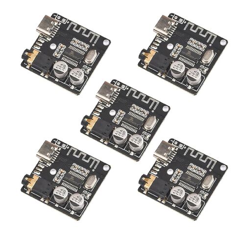 5pcs Bluetooth 5.0 mp3 decoder Board with USB-c Audio Receiver, Wireless Stereo Music Module for Headphones and Amplifier Board, 12v Bluetooth Receiver with 3.5mm Jack in Kuwait