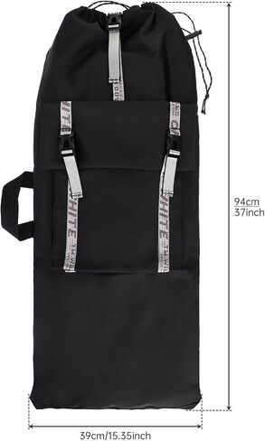 Large Skateboard Backpack - Fits 30 Inch & Oversize Skateboards up to 33", Waterproof Durable Skate Bag with Adjustable Shoulder Strap, Outer Pocket & Reflective Zipper Chain in Kuwait