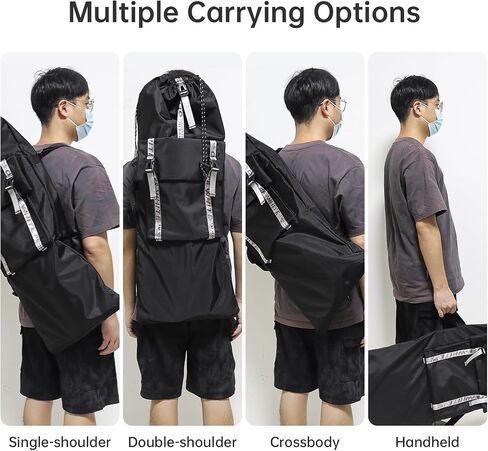 Large Skateboard Backpack - Fits 30 Inch & Oversize Skateboards up to 33", Waterproof Durable Skate Bag with Adjustable Shoulder Strap, Outer Pocket & Reflective Zipper Chain in Kuwait