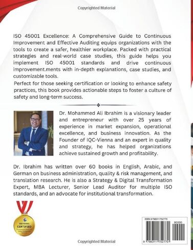التميز ISO 45001 دليل شامل للتحسين المستمر والتدقيق الفعال للصحة والسلامة المهنية: ضمان السلامة، ... أفضل الممارسات والتميز في التدقيق in Kuwait