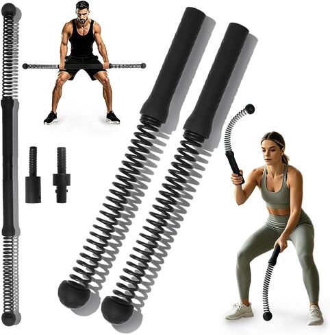 حبال معركة بدون حبال، حبال معركة لاسلكية مرجحة 2 في 1 للصالة الرياضية المنزلية، معدات تمرين محمولة لبناء القوة، تدريب القلب منخفض التأثير وHIIT للرجال والنساء، أسود in Kuwait