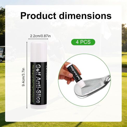 4pcs Golf Anti-Slice Anti-Hook Wax Sticks, Portable Anti Slice Compound to Lessen Side Spin Golf Stick Compound Accessories for Beginners & Casual Golfers in Kuwait