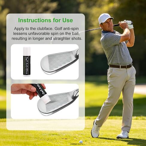 4pcs Golf Anti-Slice Anti-Hook Wax Sticks, Portable Anti Slice Compound to Lessen Side Spin Golf Stick Compound Accessories for Beginners & Casual Golfers in Kuwait
