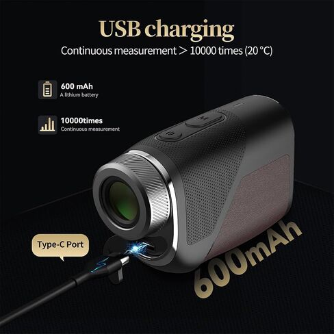 Golf Range Finder with Slope, 1200yd Leather Rangefinder, Switch for Tournament, 6X Magnification Flag Lock, Rechargeable Distance Measurment Device Accessory in Kuwait