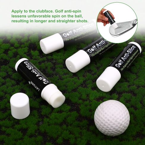 4pcs Golf Anti-Slice Anti-Hook Wax Sticks, Portable Anti Slice Compound to Lessen Side Spin Golf Stick Compound Accessories for Beginners & Casual Golfers in Kuwait