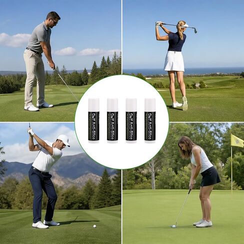 4pcs Golf Anti-Slice Anti-Hook Wax Sticks, Portable Anti Slice Compound to Lessen Side Spin Golf Stick Compound Accessories for Beginners & Casual Golfers in Kuwait