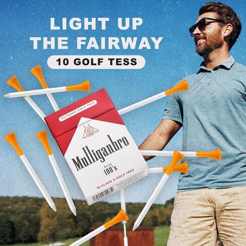 Shanker Golf - Funny Golf Tees – MulliganBro 10 Pack - Funny Golf Gift for Men - Parody Golf Accessories - Cool Novelty Tees for Golfers - Golf Gag Gift in Kuwait