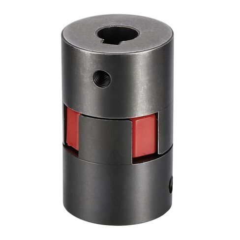 MECCANIXITY Flexible Coupling Coupler Set, 15/32" to 15/32" L050 L-Jaw Coupling Shaft, Rubber Spider Interchangeable for Spindle Transmissions Automation Equipment, Black in Kuwait