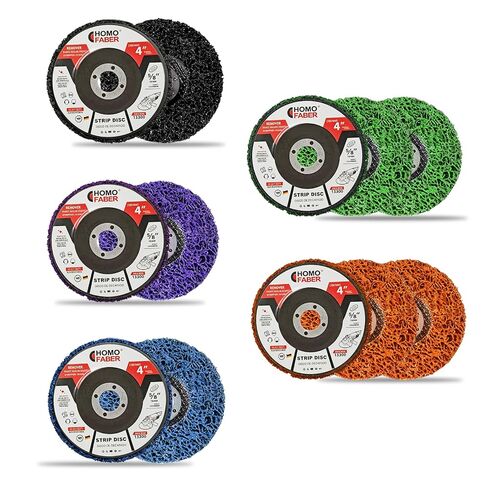 HOMO FABER 12 Pack 4 1/2 Inch Strip Discs - 7/8 Inch Arbor Grit 46 Angle Grinder Discs, Ceramic/Zirconia/Silicon Carbide Multi-Material Sanding Discs for Metal/Wood/Paint Removal in Kuwait