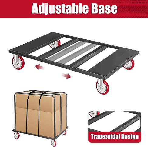 Folding Table Cart, 1800 LBS Heavy Duty Drywall Dolly with 5" PU Swivel Locking Wheels, 46"x29"x39" Multi-Purpose Cart for 60" Round Tables, Sheetrock, Lumber, Hotel, Party, Warehouse, Garage in Kuwait