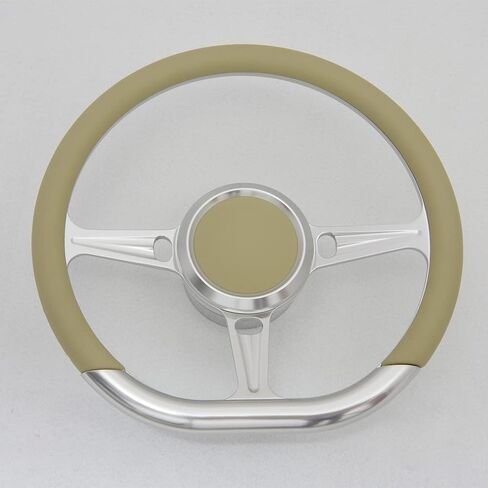 14" Billet Boat Steering Wheel with Hub and Cap Tan in Kuwait