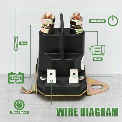 MaySpare Starter Solenoid for Husqvarna 192507 Lawn Tractor Starter Solenoid 725-06153A 725-06153 متوافق مع MTD Troy Bilt Yard Man 12VDC in Kuwait