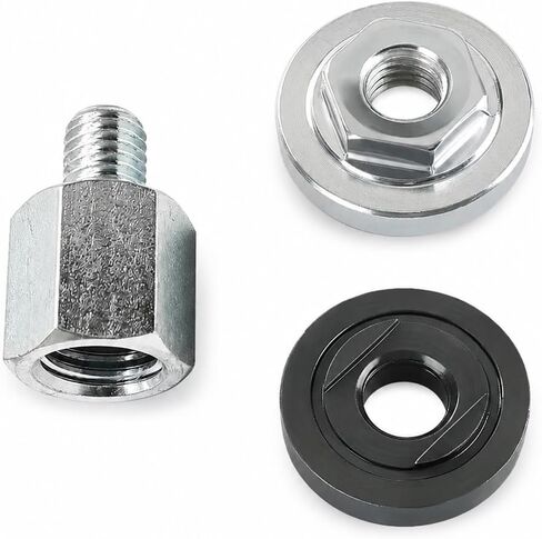 3 Pcs M14 to M10 Angle Grinder Adapter Set, 100 Type Upper and Lower Pressure Plates with Thread Converter, Silver Black in Kuwait