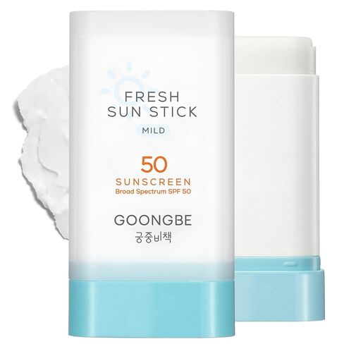 عصا الشمس الطازجة معتدل SPF 50 - لا يوجد أبيض من أكسيد الزنك أكسيد أشعة الشمس المعدنية بلسم - غير لامع غير لامع غير لامع - سفر ودية للأطفال ، الأطفال والكبار - نباتي ، آمن الشعاب ، 0.49 أوقية. in Kuwait