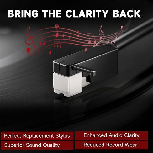 Upgraded ATN3600L Replacement Stylus Needle, Diamond Conical Record Player Needle for Audio-Technica AT-LP60 AT-LP60X AT-LP60XBT Crosley C62 Victrola Turntables with Cleaning Brush & Protective Cover in Kuwait