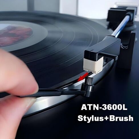 2 Pack ATN3600L Replacement Stylus Diamond Tip & Carbon Fiber Turntable Needle compatible with Audio-Technica AT-LP60X, AT-LP60XBT, ATN91, ATN90, Includes Brush & Box in Saudi Arabia
