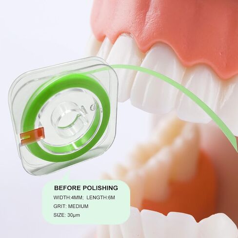 3 pcs Dental Polishing Strips 4mm x 6m Teeth Sanding Abrasive Strips Teeth Polish Deep Cleaning, 20μm/30μm/50μm in Kuwait