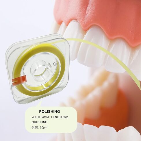 3 pcs Dental Polishing Strips 4mm x 6m Teeth Sanding Abrasive Strips Teeth Polish Deep Cleaning, 20μm/30μm/50μm in Kuwait