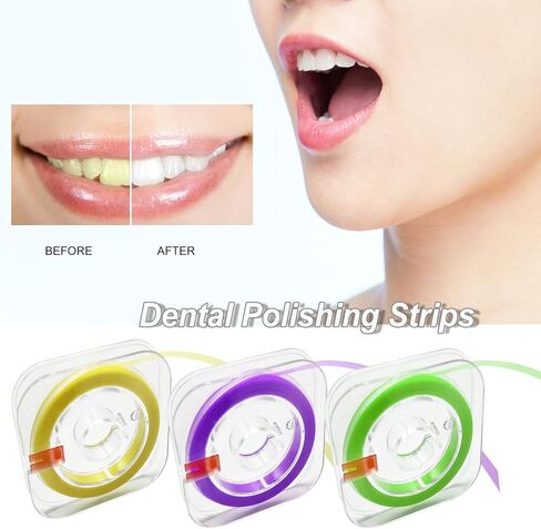 3 pcs Dental Polishing Strips 4mm x 6m Teeth Sanding Abrasive Strips Teeth Polish Deep Cleaning, 20μm/30μm/50μm in Kuwait