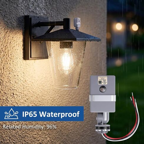 1 Pack Dusk to Dawn Sensor,120-277VAC Photocell Sensor for Outdoor Lights,Swivel Photoelectric Switch,IP65 Waterproof Auto On/Off Light Switch for Outside Lighting Control in Kuwait