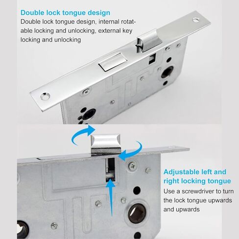 Stainless Steel Fire Door Handle, with Key Cylinder Smooth Opening Ergonomic Knob for Corridor Exit Emergency Door Lock in Kuwait