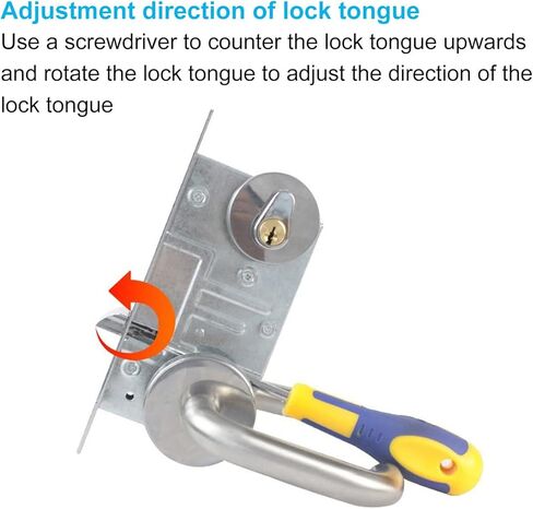 Stainless Steel Fire Door Handle, with Key Cylinder Smooth Opening Ergonomic Knob for Corridor Exit Emergency Door Lock in Kuwait