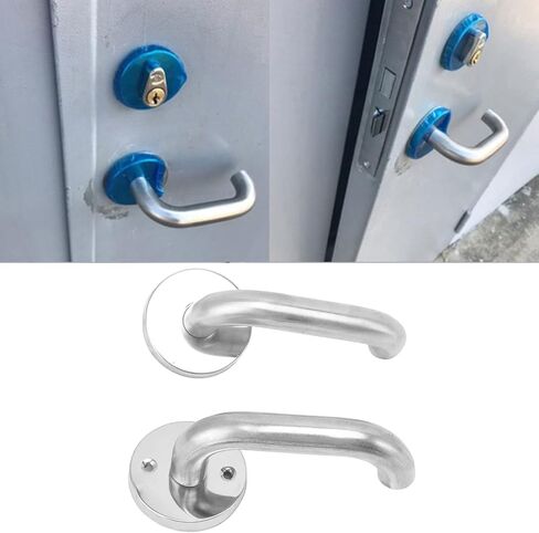Stainless Steel Fire Door Handle, with Key Cylinder Smooth Opening Ergonomic Knob for Corridor Exit Emergency Door Lock in Kuwait