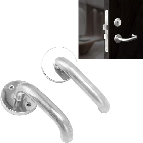 Stainless Steel Fire Door Handle, with Key Cylinder Smooth Opening Ergonomic Knob for Corridor Exit Emergency Door Lock in Kuwait