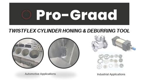 شحذ اسطوانة TwistFlex Pro-Graad | أداة شحذ وإزالة الأسطوانات المرنة 4-1/8 بوصة 240SC | فرشاة تجويف 4.125 بوصة لأقطار الفتحة 3.90 بوصة - 4.15 بوصة | كربيد السيليكون 240 حبيبة 0.354 بوصة طول الساق 13-1/2 بوصة in Kuwait