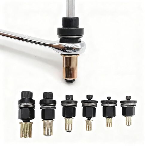 LICAEVEY Rivnut Tool Mandrels Set 6PCS, Hand Rivet Nut Tool Replacement Mandrels 10-24 to 3/8-16, Compatible with Rivet Nut Guns for Threaded Inserts in Kuwait