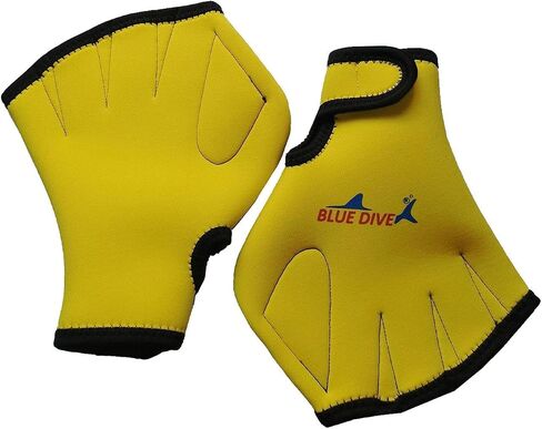 Swimming Gloves Webbed Swim Gloves Warmth Anti Slip Adjustable Strap Snorkeling Fins Hand Gloves Aquatic Gloves for Rafting in Kuwait
