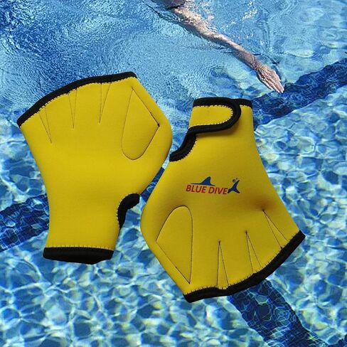 Swimming Gloves Webbed Swim Gloves Warmth Anti Slip Adjustable Strap Snorkeling Fins Hand Gloves Aquatic Gloves for Rafting in Kuwait