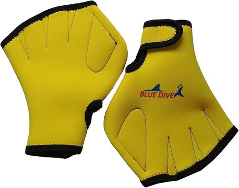 Swimming Gloves Webbed Swim Gloves Warmth Anti Slip Adjustable Strap Snorkeling Fins Hand Gloves Aquatic Gloves for Rafting in Kuwait