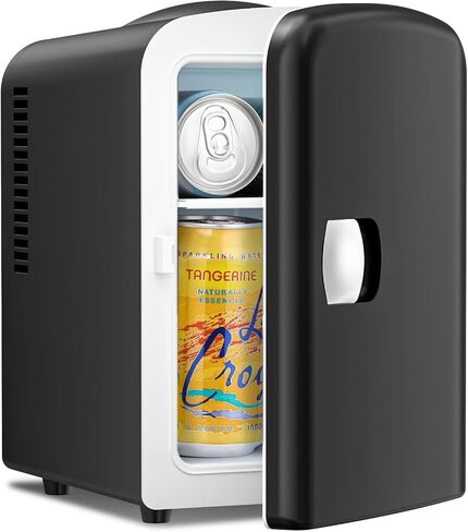 Antarctic Star Compact Refrigerator,Small Cooler for Cosmetics, Beverage and Food,Portable Mini Fridge,Skin Care 4L Capacity/6 Cans, Cooler and Warmer for Bedroom, Car, Office & Dorm,White in Kuwait