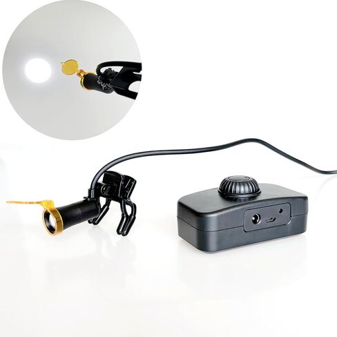 SZ06C Adjustable Brightness Clip Surgical Dental Headlight Medical Headlamp Lightspot Orange Filter (A Battery) in Kuwait