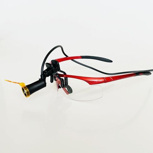 SZ06C Adjustable Brightness Clip Surgical Dental Headlight Medical Headlamp Lightspot Orange Filter (A Battery) in Kuwait