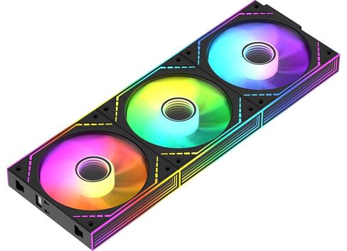 Thermalright TL-M12Q-S X3 120mm ARGB Case Fans, 2000RPM, 68.9CFM, 3-Pack | Daisy Chain Wiring, ARGB Fan Blades, Infinity Mirror Lighting in Kuwait