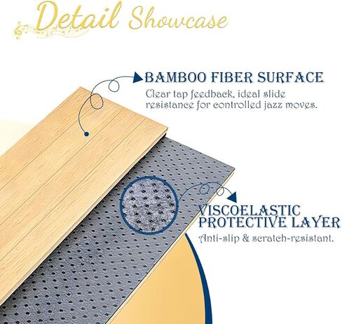 Tap Dance Floor 47.8x38.5 inches Dance Floor with Cushioning Underlay Dance Floor,Specifically Designed for Tap and Jazz Dance,is Perfect for Living Rooms,Studios, Stages,and Any Other Venue in Kuwait