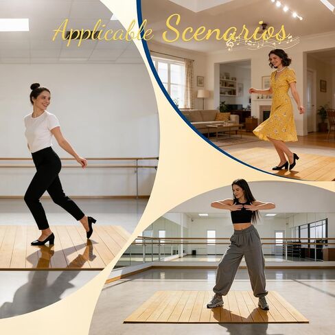 Tap Dance Floor 47.8x38.5 inches Dance Floor with Cushioning Underlay Dance Floor,Specifically Designed for Tap and Jazz Dance,is Perfect for Living Rooms,Studios, Stages,and Any Other Venue in Kuwait