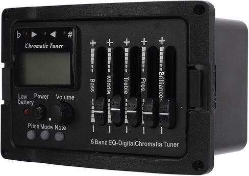 5 معادل جيتار صوتي Preamp EQ - مضخم جيتار احترافي بخمسة نطاقات مع موالف لتعزيز التحكم في الصوت وضبطه - أجزاء الجيتار لتحسين الأداء in Kuwait