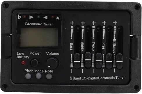 5 معادل جيتار صوتي Preamp EQ - مضخم جيتار احترافي بخمسة نطاقات مع موالف لتعزيز التحكم في الصوت وضبطه - أجزاء الجيتار لتحسين الأداء in Kuwait