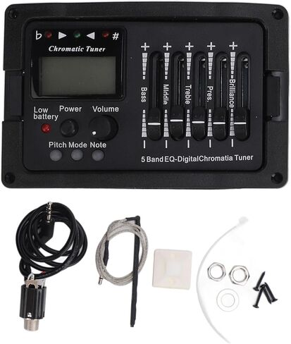 5 معادل جيتار صوتي Preamp EQ - مضخم جيتار احترافي بخمسة نطاقات مع موالف لتعزيز التحكم في الصوت وضبطه - أجزاء الجيتار لتحسين الأداء in Kuwait