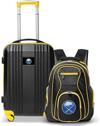 Denco Buffalo Sabres 2-Piece Luggage Set, Includes 21-inch Two-Tone Hardcase Spinner and 19" Laptop Backpack in Kuwait