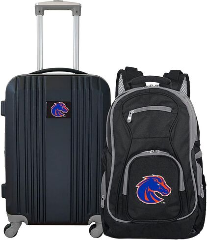 Denco Boise State University Broncos 2-Piece Luggage Set, Includes 21-inch Two-Tone Hardcase Spinner and 19" Laptop Backpack in Kuwait