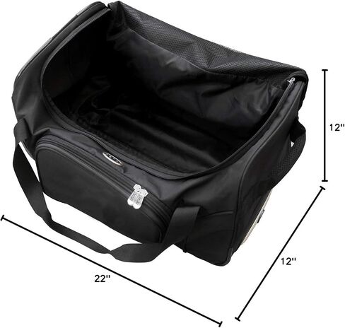 Mojo Licensing Denco NCAA Central Florida Knights Wheeled Duffel Bag, 22-inches, Black, 22 x 12 x 5.5 (CLCFL401) in Kuwait