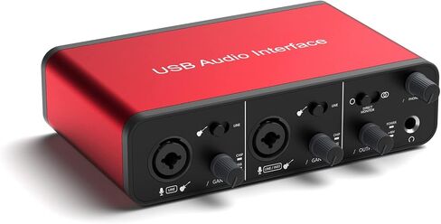 LVY USB-C Audio Interface, 24Bit/192kHz for Recording Podcasting and Streaming, 48V Phantom Power, Plug and Play Ultra-low Latency Noise-Free (No Software Included) in Kuwait