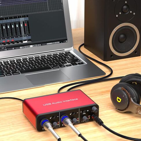 LVY USB-C Audio Interface, 24Bit/192kHz for Recording Podcasting and Streaming, 48V Phantom Power, Plug and Play Ultra-low Latency Noise-Free (No Software Included) in Kuwait