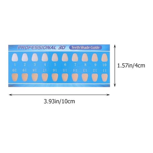 HOMSFOU 50pcs Tooth Color Shade Guide Cards Paper Contrast Cards for Dentists Safe to Use Professional and Personal Use Random Color in Kuwait