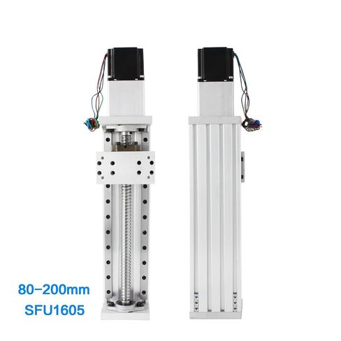 ZBX80 CNC مشغل الحركة الخطية للمرحلة X Y Z محور السكك الحديدية المنزلقة دليل الجدول المنزلق 1605 Ballscrew (السفر 500 مم) in Kuwait