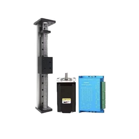 CNC Linear Guide Rail Table Kit Sliding 60mm Width Ball Screw Motion Stage Single Axis for Nema23 57 Stepper Motor(2nm All in One Kit,200mm Stroke) in Kuwait